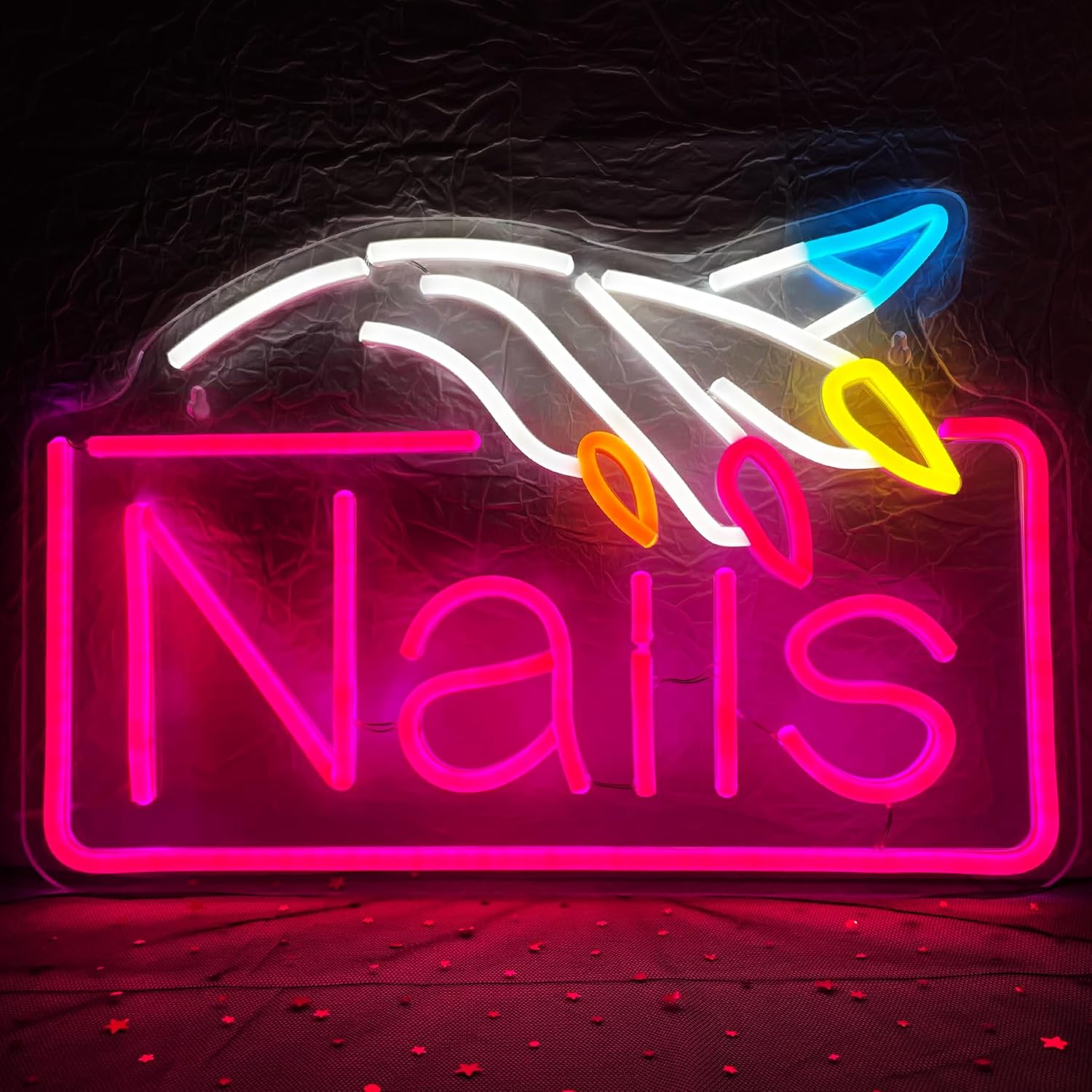 Beauty Makeup Stores - Nails Neon Sign Business Wall Light