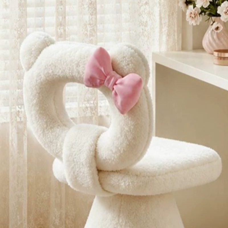 Bow Dressing Vanity Stool Pink - đánh giá và giá Beauty Of Makeup