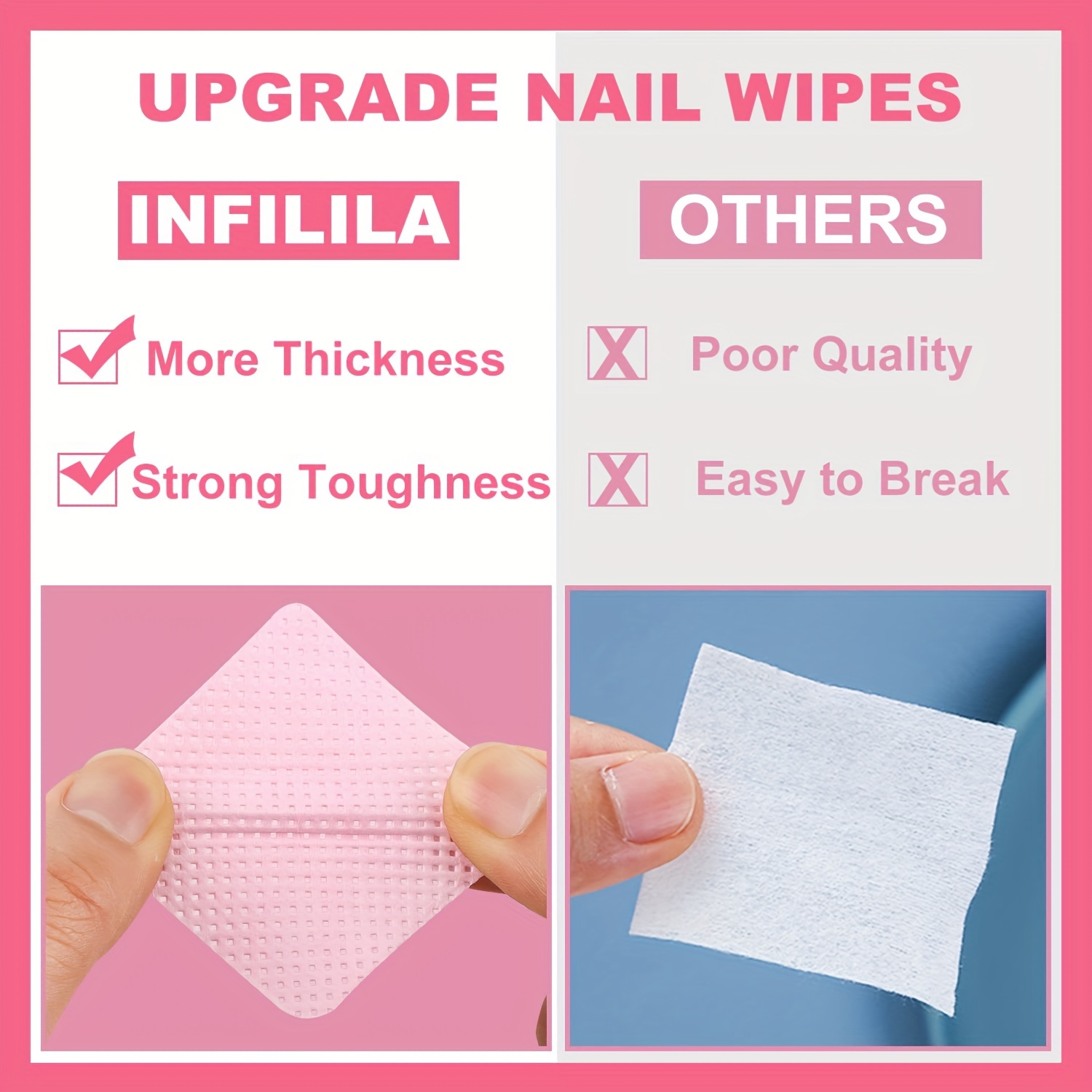 20/600pcs Lint-Free Nail Wipes - đánh giá và giá Gel Nail Polish