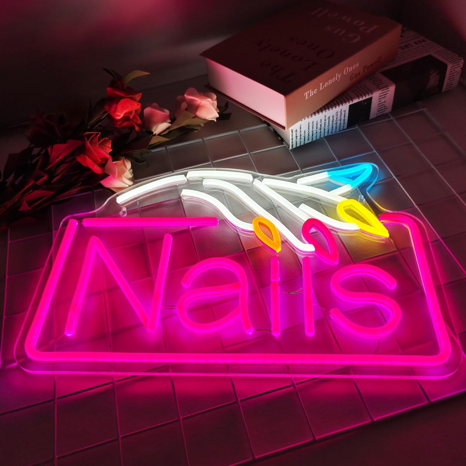 Nails Neon Sign  Business Wall - đánh giá và giá Beauty Makeup Stores