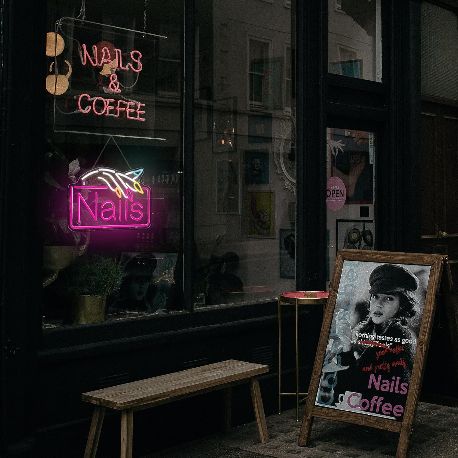 Nails Neon Sign  Business Wall - đánh giá và giá Beauty Makeup Stores